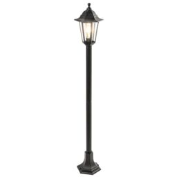 CGC Lighting 'Yasmin' Black Outdoor Traditional Lantern Style Tall Post Light - thumbnail 8