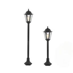CGC Lighting 'Yasmin' Black Outdoor Traditional Lantern Style Tall Post Light - thumbnail 5