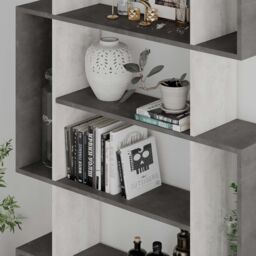 Decortie Mito' Modern Bookcase Shelving Unit Display Unit 161cm in Off-White - Size: 2 Pack - thumbnail 5