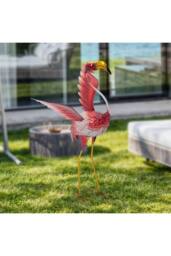 Living and Home Metal Flamingo Garden Statue Decoration Ornament - thumbnail 1