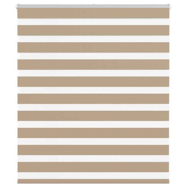 Berkfield Home Zebra Blind Sand Brown 120x100 cm Fabric Width 115.9 cm Polyester in Tan - image 1