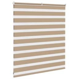 Berkfield Home Zebra Blind Sand Brown 120x100 cm Fabric Width 115.9 cm Polyester in Tan - thumbnail 4