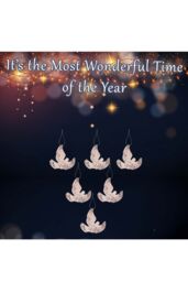 VFM e-Store Christmas Tree Decoration Hanging Glitter Dove 6 20x11. Rose Gold - thumbnail 3