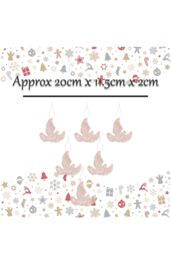 VFM e-Store Christmas Tree Decoration Hanging Glitter Dove 6 20x11. Rose Gold - thumbnail 2