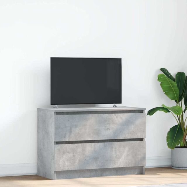 Berkfield Home TV Cabinet Concrete Grey 80x35x54 cm Engineered Wood - Size: 80 x 35 x 54 cm - image 1