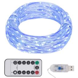 Berkfield Home LED String with 300 LEDs Blue 30 m - thumbnail 1