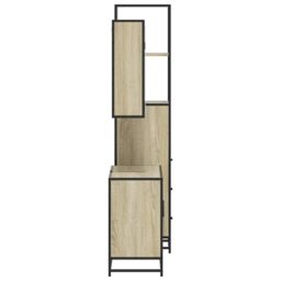 Berkfield Home 3 Piece Bathroom Furniture Set Sonoma Oak Engineered Wood in Brown - thumbnail 6