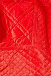 Homescapes Luxury Quilted Velvet Bedspread Geometric Pattern Throw in Burnt Orange - Size: Double - thumbnail 3