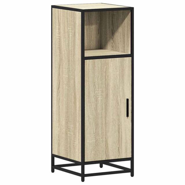 Berkfield Home Bathroom Cabinet Sonoma Oak 35x37.5x100 cm Engineered Wood in Light Oak - image 1