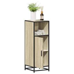 Berkfield Home Bathroom Cabinet Sonoma Oak 35x37.5x100 cm Engineered Wood in Light Oak - thumbnail 2