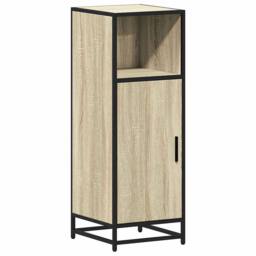Berkfield Home Bathroom Cabinet Sonoma Oak 35x37.5x100 cm Engineered Wood in Light Oak - thumbnail 1