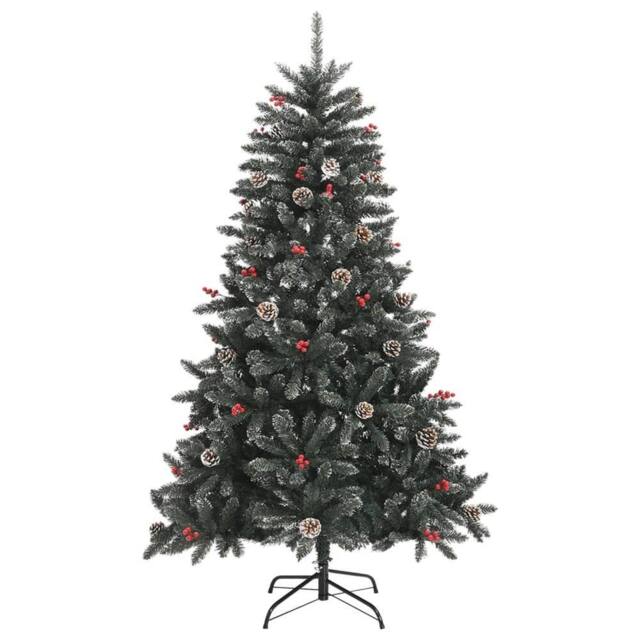 Berkfield Home Artificial Christmas Tree with Stand Green 120 cm PVC - image 1