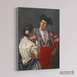"Artery8 Offering The Panel To A Bullfighter Cassatt Canvas Wall Art in Grey - Size: W18"" x H24""" - thumbnail 2