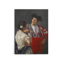 "Artery8 Offering The Panel To A Bullfighter Cassatt Canvas Wall Art in Grey - Size: W18"" x H24""" - thumbnail 1
