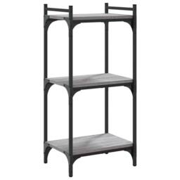 Berkfield Home Bookcase 3-Tier Grey Sonoma 40x30x86 cm Engineered Wood - Size: 40 x 30 x 86 cm - thumbnail 6