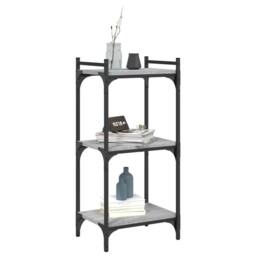 Berkfield Home Bookcase 3-Tier Grey Sonoma 40x30x86 cm Engineered Wood - Size: 40 x 30 x 86 cm - thumbnail 3