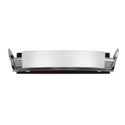 Netlighting Zira Wall Lamp Switched 2 Light G9 Chrome Frosted White Glass Wenge in Grey