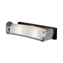Netlighting Zira Wall Lamp Switched 2 Light G9 Chrome Frosted White Glass Wenge in Grey - thumbnail 4