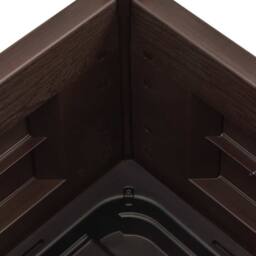 Berkfield Home Garden Raised Bed PP Mocha 43x43x35 cm in Dark Brown - Size: 43 x 43 x 35 cm - thumbnail 4
