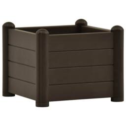 Berkfield Home Garden Raised Bed PP Mocha 43x43x35 cm in Dark Brown - Size: 43 x 43 x 35 cm - thumbnail 3