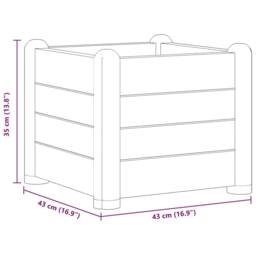 Berkfield Home Garden Raised Bed PP Mocha 43x43x35 cm in Dark Brown - Size: 43 x 43 x 35 cm - thumbnail 5