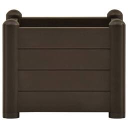 Berkfield Home Garden Raised Bed PP Mocha 43x43x35 cm in Dark Brown - Size: 43 x 43 x 35 cm - thumbnail 1