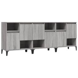 Berkfield Home Sideboards 3 pcs Grey Sonoma 60x35x70 cm Engineered Wood - Size: 60 x 35 x 70 cm - thumbnail 2