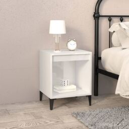 Berkfield Home Bedside Cabinets 2 pcs High Gloss White 40x35x50 cm - Size: 40 x 35 x 50 cm - thumbnail 3