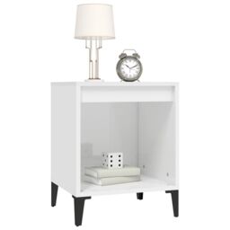 Berkfield Home Bedside Cabinets 2 pcs High Gloss White 40x35x50 cm - Size: 40 x 35 x 50 cm - thumbnail 4