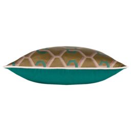 Paoletti Carnaby Chain Geometric Satin Cushion in Bronze - Size: 45 cm x 45 cm - thumbnail 3