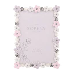 "Sophia Classic Collection Classic Daisy 3.5"" x 5"" Frame - Pastel in White" - thumbnail 2