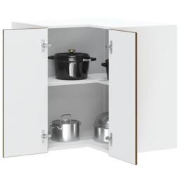 Berkfield Home Kitchen Wall Corner Cabinet Kalmar Brown Oak Engineered Wood - thumbnail 2