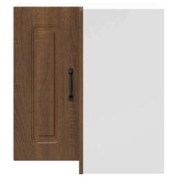 Berkfield Home Kitchen Wall Corner Cabinet Kalmar Brown Oak Engineered Wood - thumbnail 4