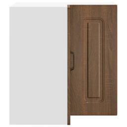 Berkfield Home Kitchen Wall Corner Cabinet Kalmar Brown Oak Engineered Wood - thumbnail 6