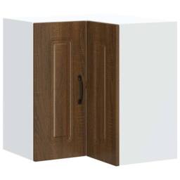 Berkfield Home Kitchen Wall Corner Cabinet Kalmar Brown Oak Engineered Wood - thumbnail 3