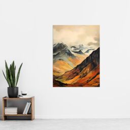 "Artery8 Ben Nevis In Glen Scotland Landscape Watercolour Painting Extra Large XL Unframed Wall Art Poster Print - Size: W24"" x H32""" - thumbnail 4