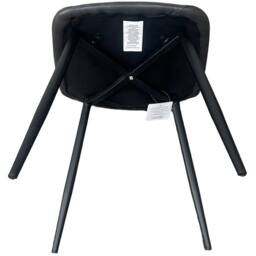 IH Design Corona Leather Steel Legs Dining Chairs (Set of 4) in Grey - thumbnail 9