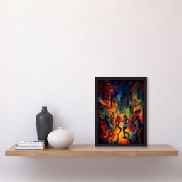 Artery8 Wall Art Print Reggaeton Urban Street Dance Reggae Music Latin American Dance Hall Colourful Rhythm Body Energy Theatre Arts Artwork Art - thumbnail 4