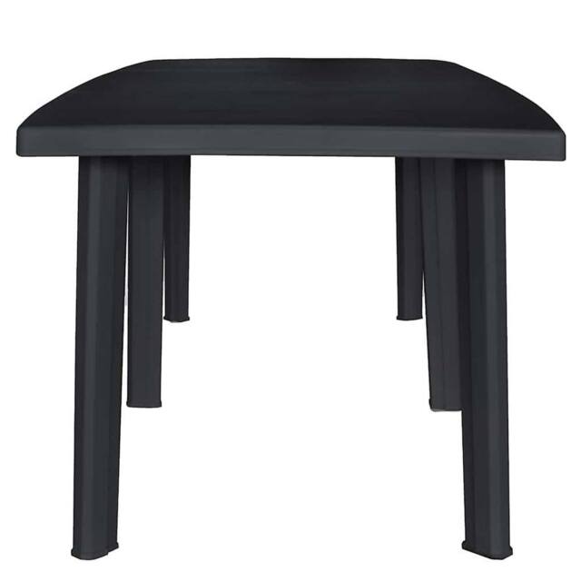 Berkfield Home Garden Table Anthracite 216x90x72 cm Plastic in Black - Size: 216 x 90 x 72 cm - image 1