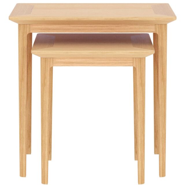 Rest Relax Keswick Oak Nest of 2 Tables in Beige - image 1