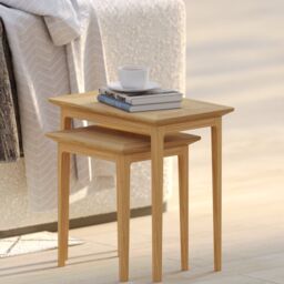 Rest Relax Keswick Oak Nest of 2 Tables in Beige - thumbnail 3