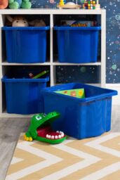 Wham Stack & Store 4x 24L Box in Blue - thumbnail 1