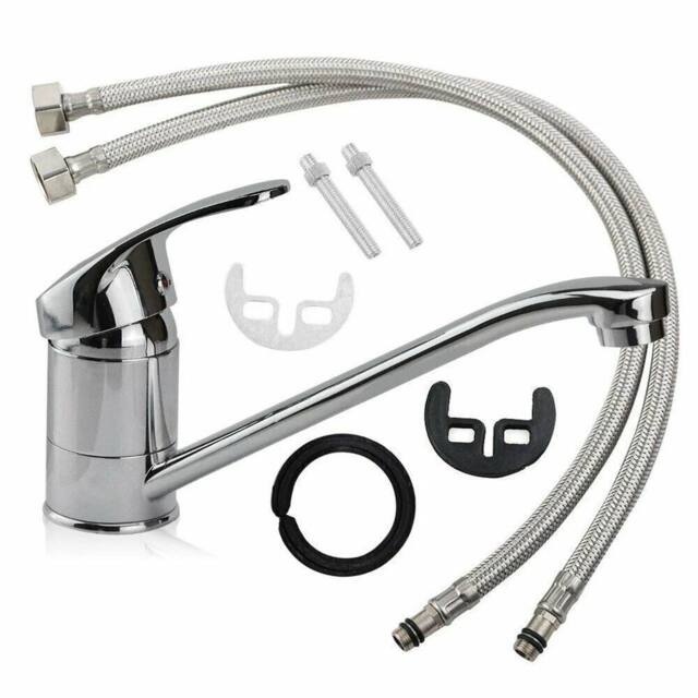 FLAVORA Mono Basin Mixer Tap Complete Set in Silver - Size: 180 cm width x 180 cm drop - image 1