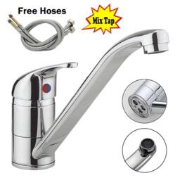 FLAVORA Mono Basin Mixer Tap Complete Set in Silver - Size: 180 cm width x 180 cm drop - thumbnail 3