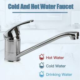 FLAVORA Mono Basin Mixer Tap Complete Set in Silver - Size: 180 cm width x 180 cm drop - thumbnail 4