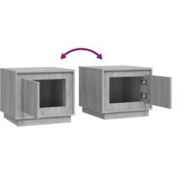 Berkfield Home Decorative Coffee Table Grey Sonoma 51x50x44 cm Engineered Wood - Size: 51 x 50 x 44 cm - thumbnail 8