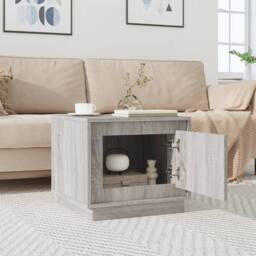 Berkfield Home Decorative Coffee Table Grey Sonoma 51x50x44 cm Engineered Wood - Size: 51 x 50 x 44 cm - thumbnail 1