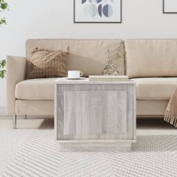 Berkfield Home Decorative Coffee Table Grey Sonoma 51x50x44 cm Engineered Wood - Size: 51 x 50 x 44 cm - thumbnail 2