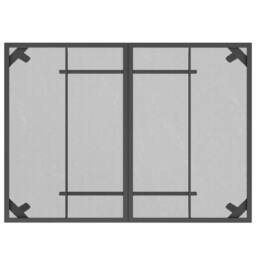 Berkfield Home Beautiful 7 Piece Garden Dining Set Anthracite Metal Mesh in Black - thumbnail 7