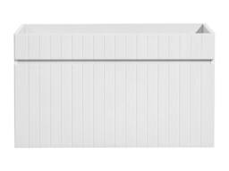 Vente-unique Fluted Wall-Hung Vanity Unit In White - 80 Cm - SATARA - thumbnail 2